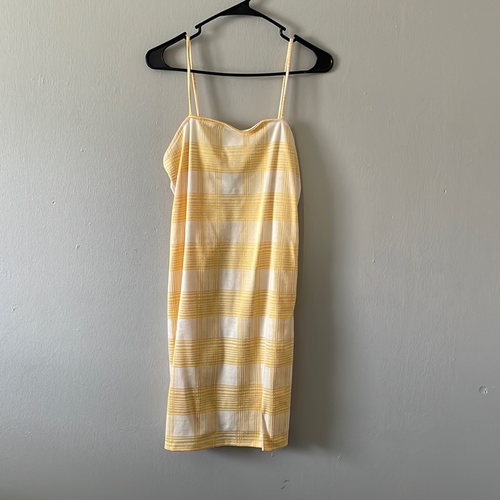 Cute yellow plaid dress